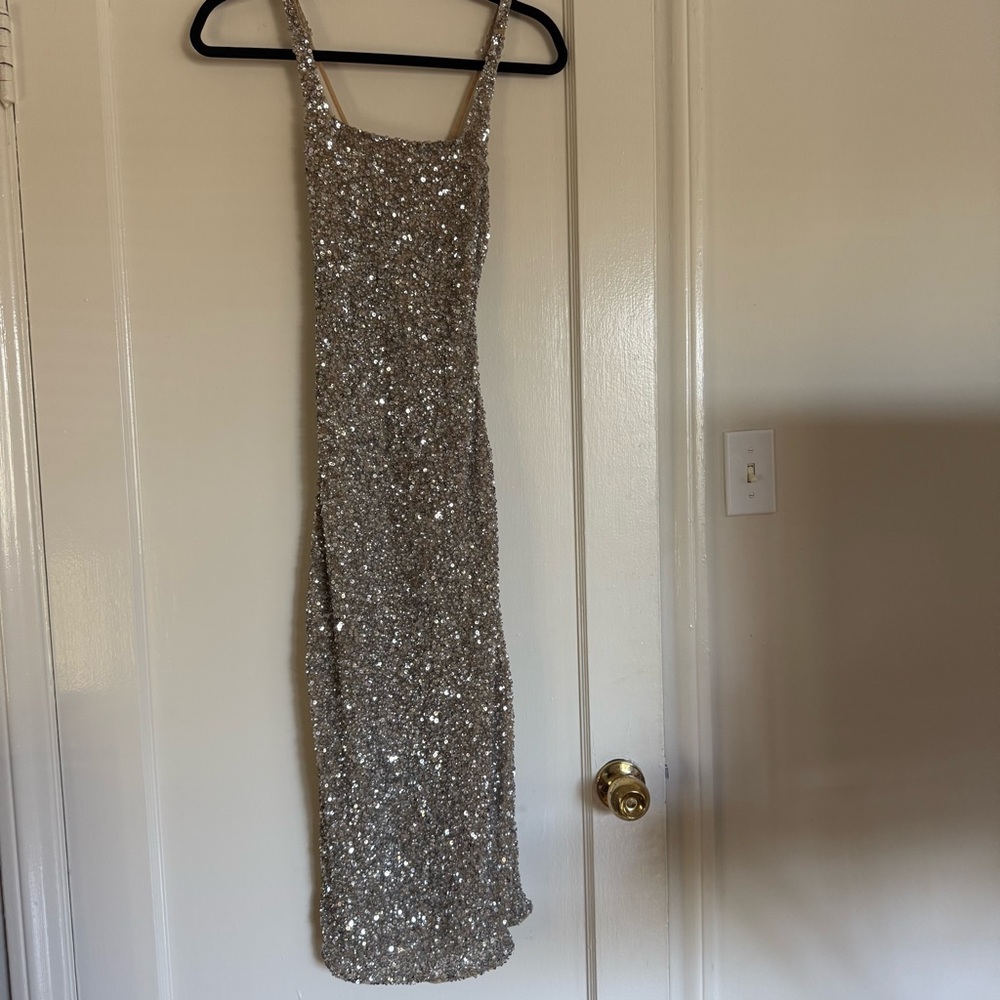 Silver Sequin Dress